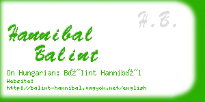 hannibal balint business card
